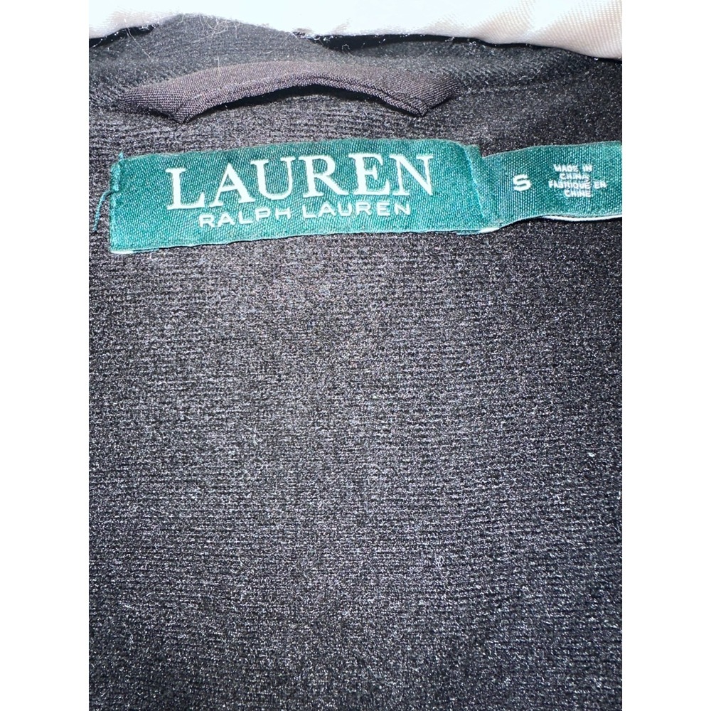 LRL Ralph Lauren Womens Long Black Softshell Hooded Coat Small - Picture 9 of 12